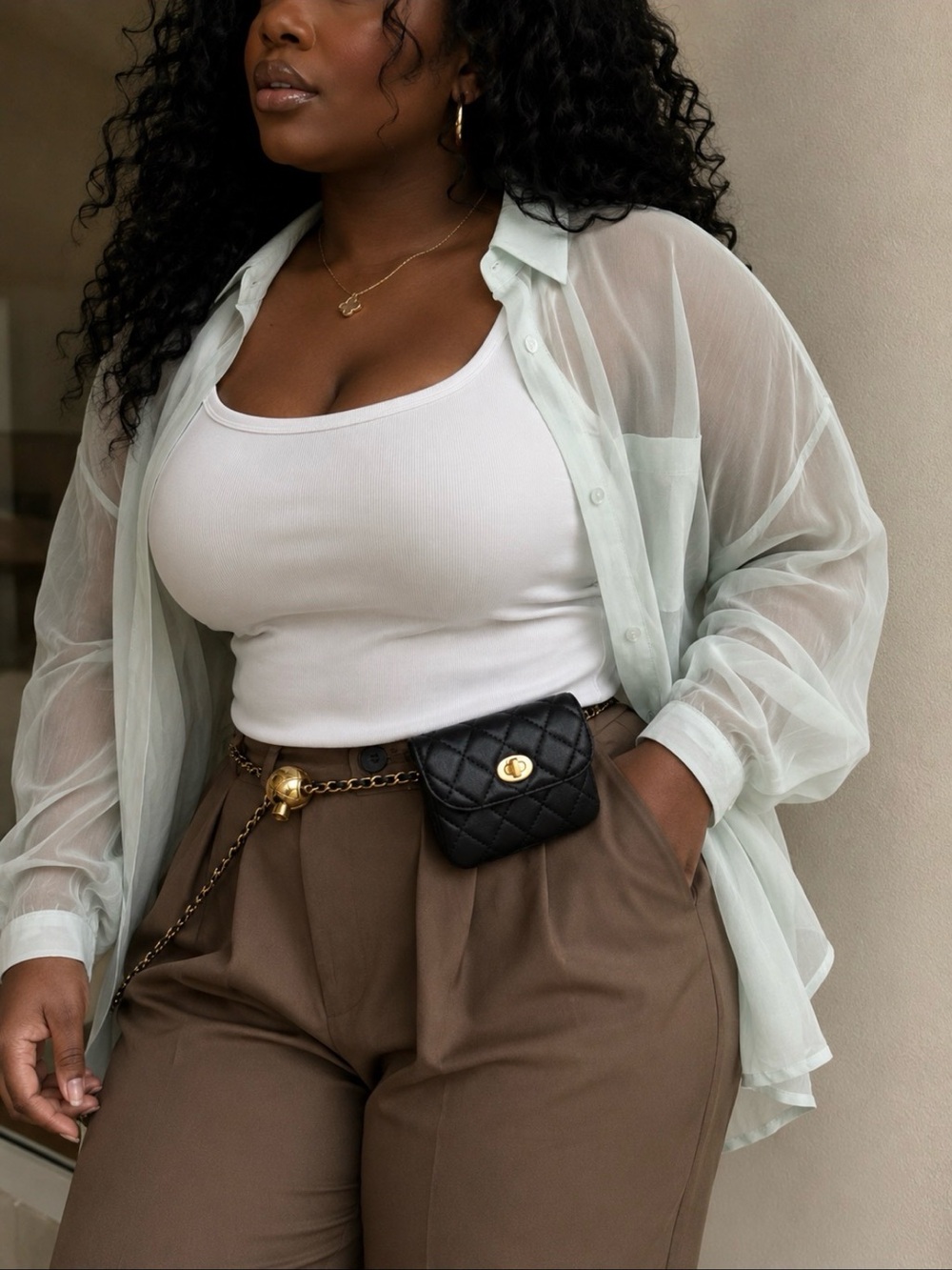 Quilted Black Mini Belt Bag - Stylish Women’s Waist Pouch